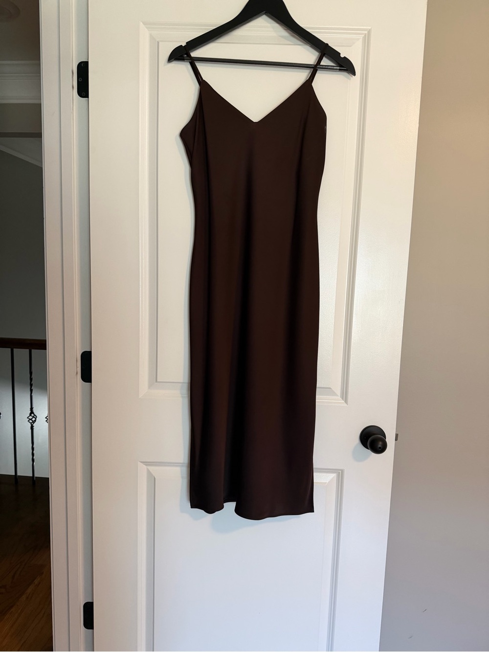 Gianni Bini Chocolate Brown Slip Midi Dress